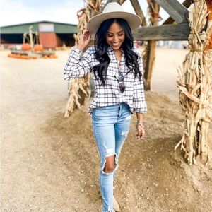 fall grayson plaid flannel button up
